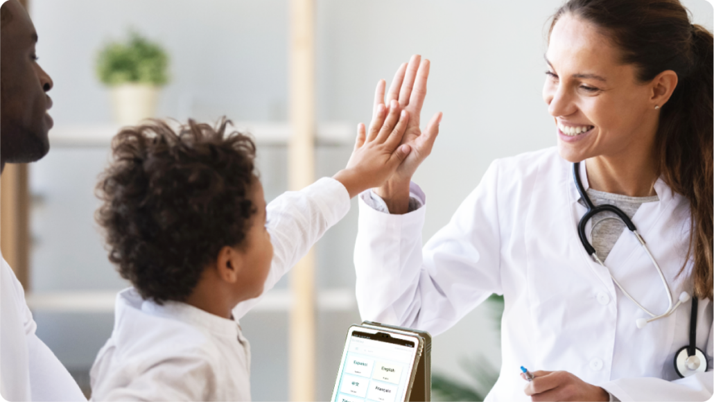 ILA being used in an intake in clinic with multilingual patient